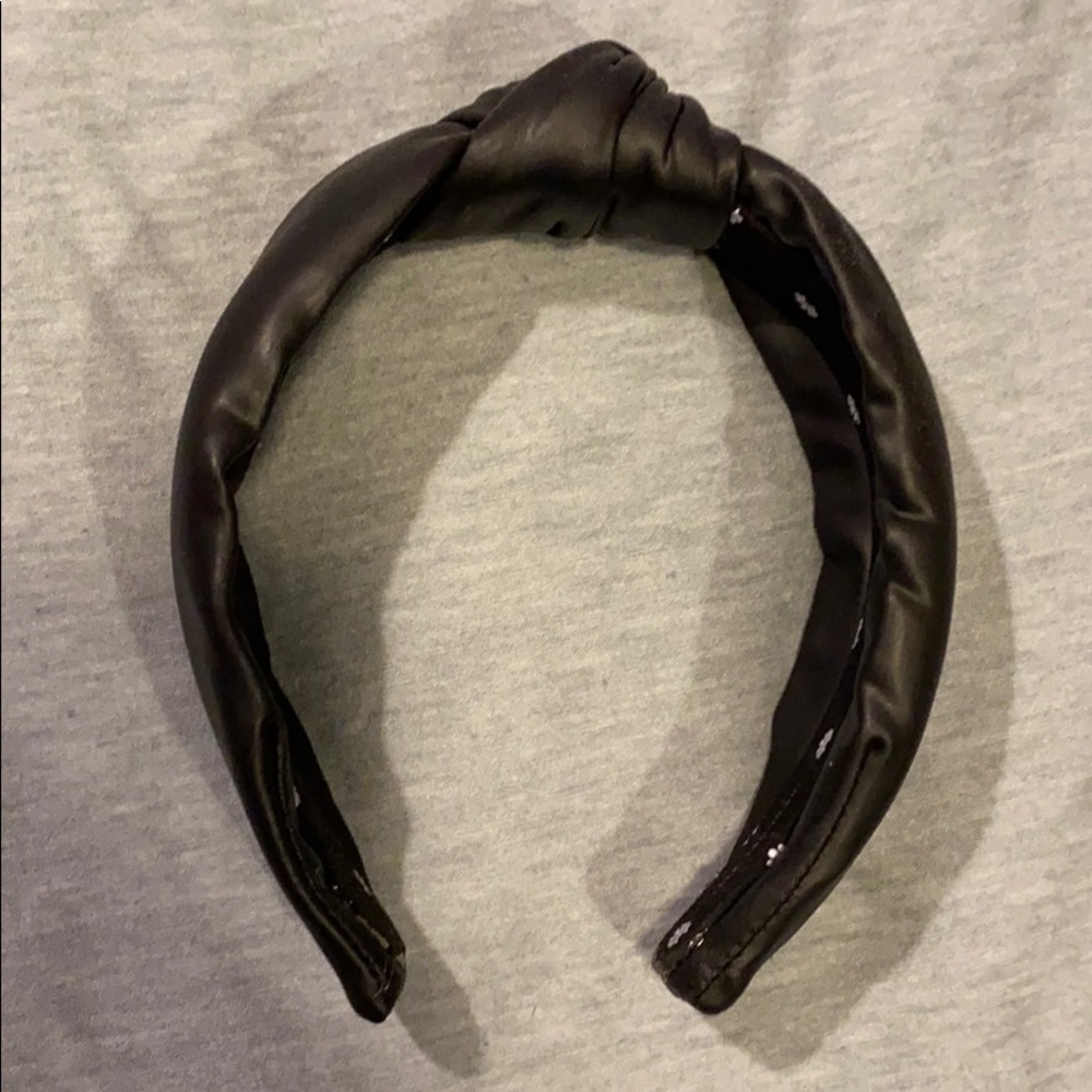 Lele Sadoughi Faux Leather Knotted Headband